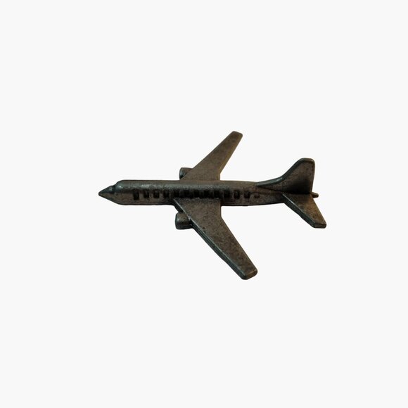 Monopoly Jet Plane Replacement Piece Here Now Vintage Metal Airplane Figurine - Picture 6 of 6